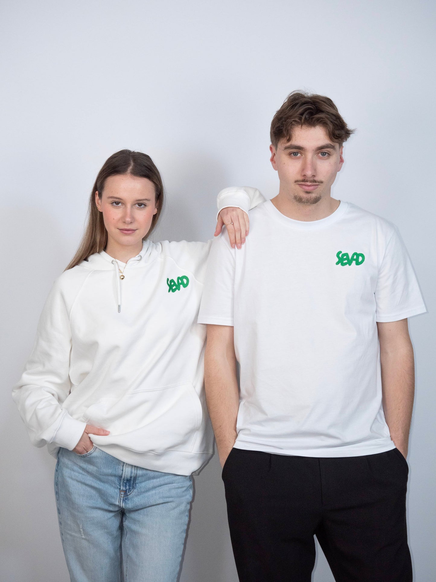 Sweat Blanc Heart green